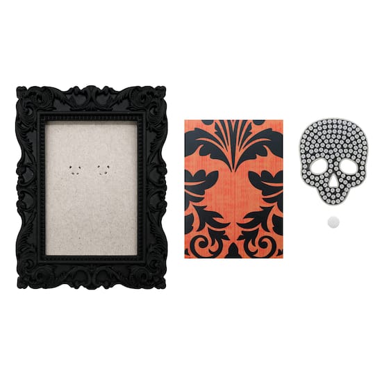 2" x 3" Skull Acrylic Surface Diamond Art Kit with Frame by Make Market®